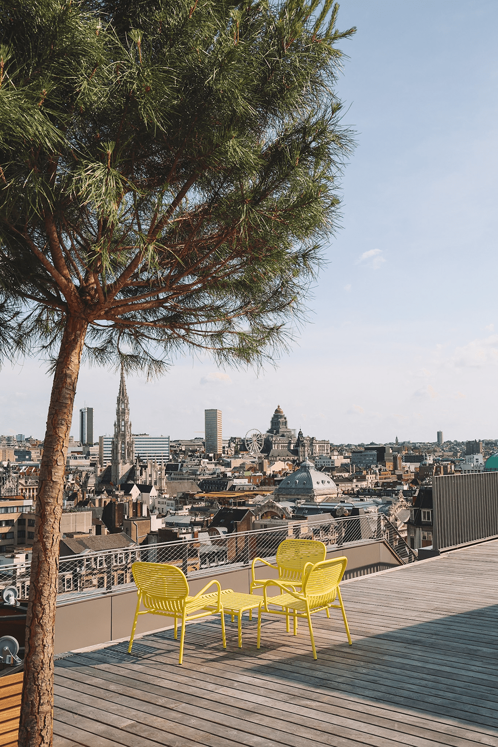 Rooftop 58 High Terrace Yellow chairs City View
