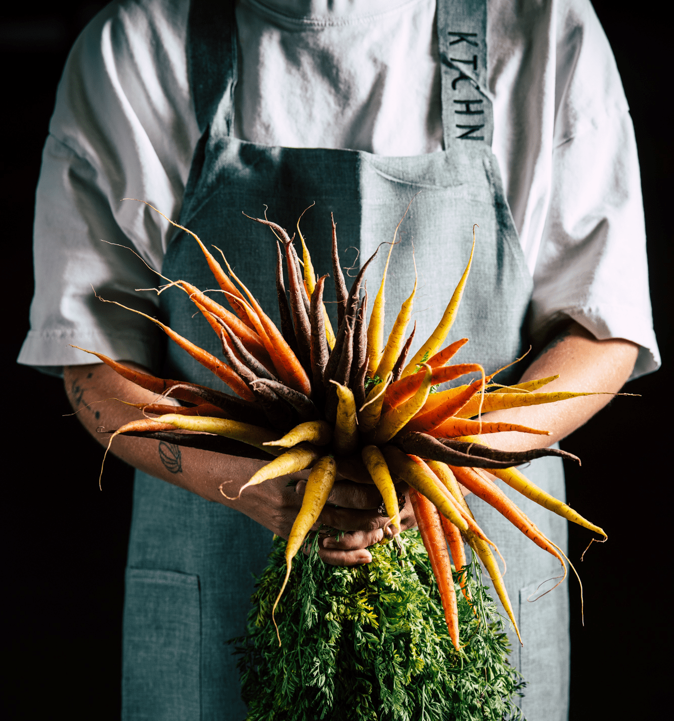 Carrots bouquet KTCHN Catering style raw