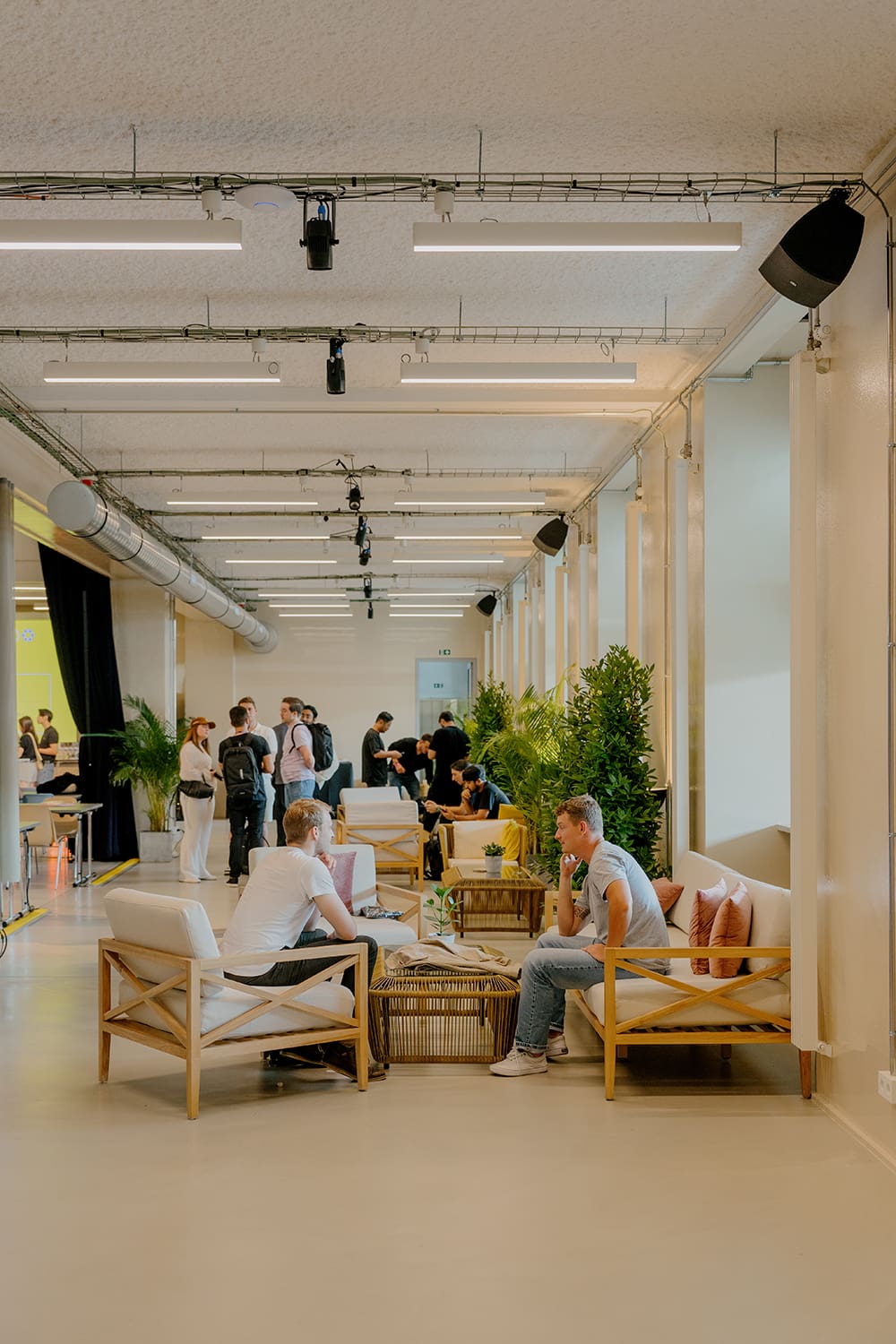 Track Brussels Event venue Cozy chairs meeting Inside view