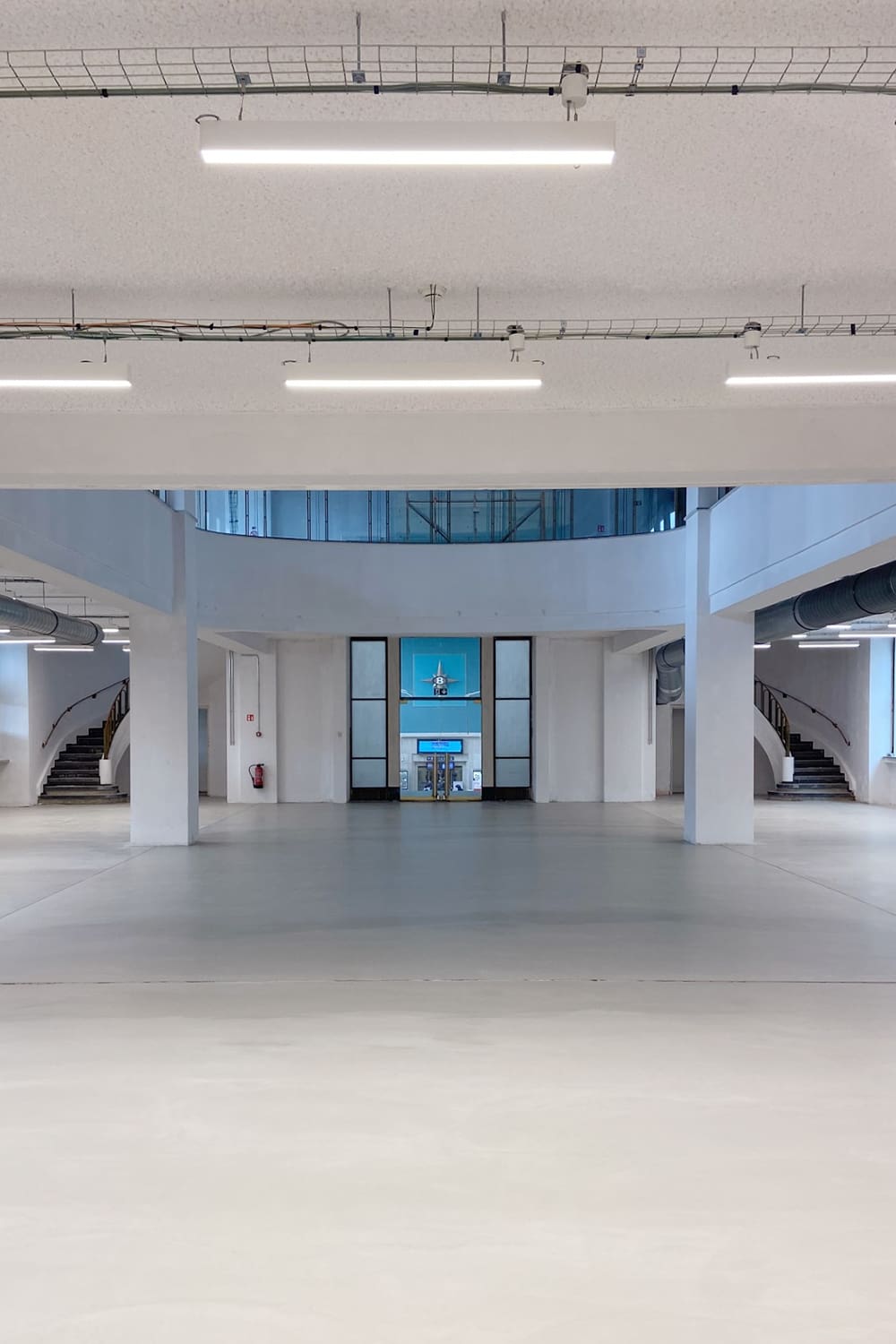 Track Brussels Event venue stairs Inside view to station